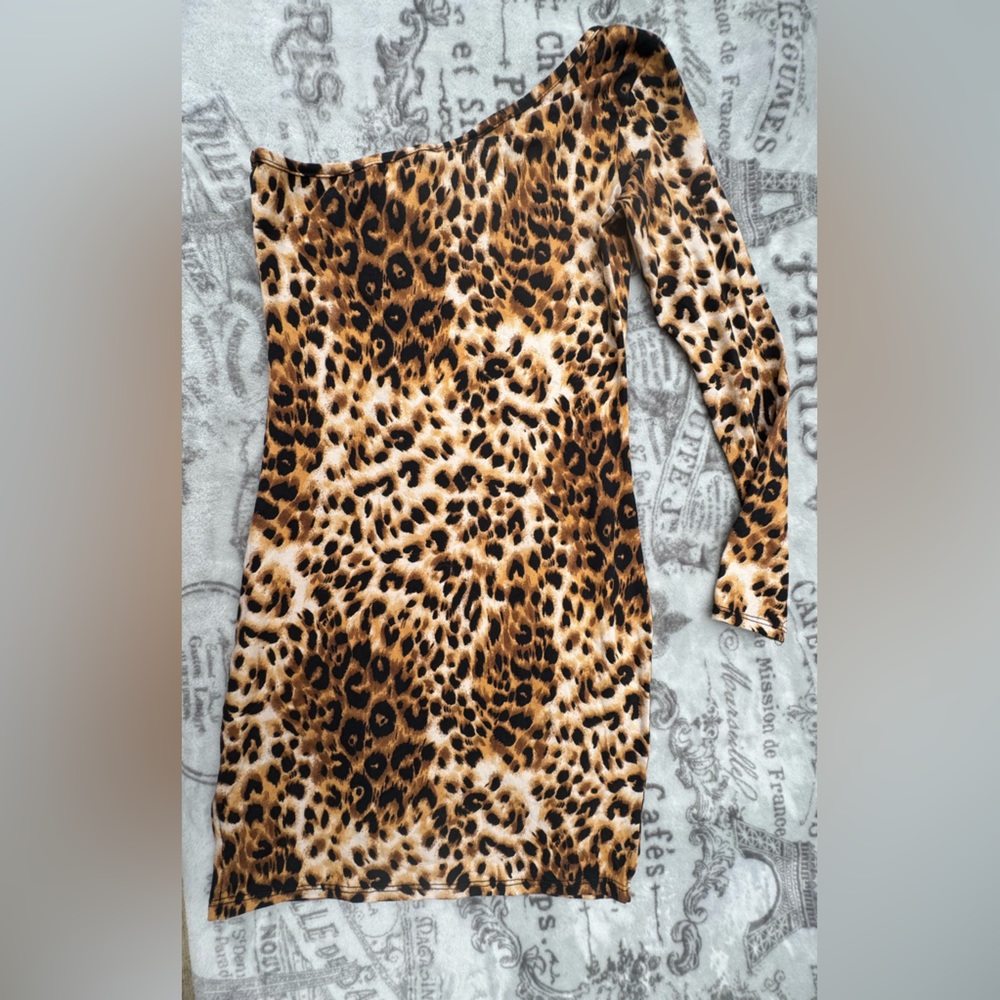 Leopard Print Mini Dress - Picture 2 of 2
